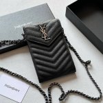 Color: Black Size: 18X11 Yves Saint Laurent multifunctional mobile phone bag, s