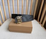 Burberry Tb Exclusive Logo Pattern, Italian Leather Belt With A Versatile Two-To