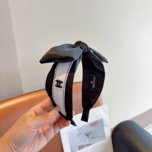 with packaging Chanel Chanel new satin small bow headband, retro headband, popul