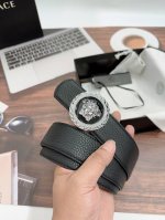 Versace counter synchronized original single quality imported calf leather! Widt