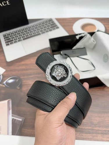 Versace counter synchronized original single quality imported calf leather! Widt