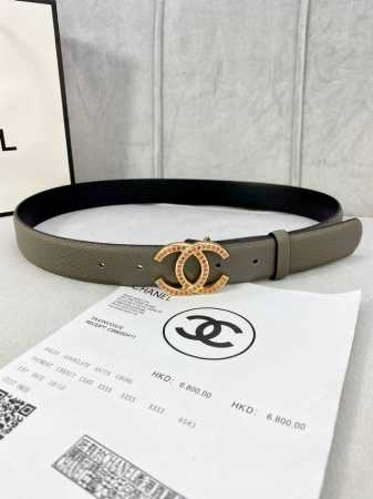 Width 3.0 Cm Chanel Chanel Crocodile-Patterned Leather With Gold And Silver-Tone - Click Image to Close