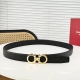 Ferragamo Automatic Belt, Double-Sided Top-Grain Genuine Leather, 3.5 Cm Adjusta