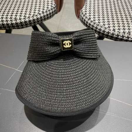 chanel Chanel 2025 Summer New Style Small Chanel Style Sequined Sun Hat Hollo - Click Image to Close