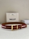 Bally's new men's casual belt in a double-use fabric and leather design is 3.4cm