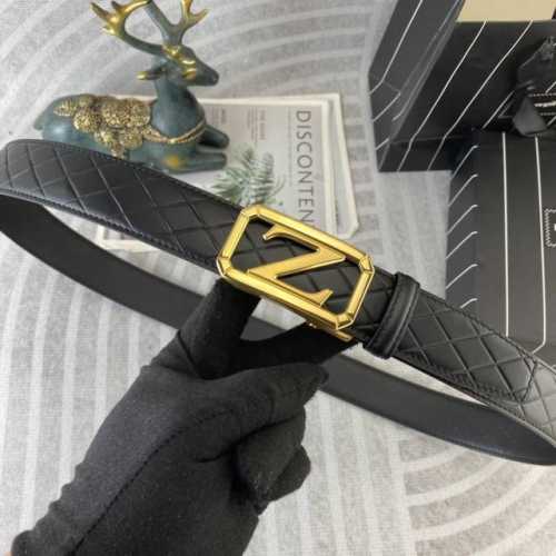 Zegna special leather belt automatic belt series, original hardware boutique sta