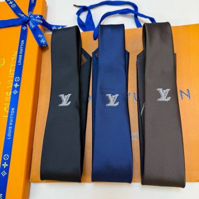 LV Official New Men's Tie Collection: LV Letter Jacquard Tie. A rare and ideal c
