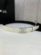 Width 3.0 Cm Chanel Imported Soft Calfskin Leather With Gold And Silver Patterne