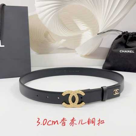 Special 3.0Cm Chanel Belt, Double-Sided Top-Grain Leather, Length: 75.80.85.90.9 - Click Image to Close