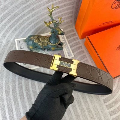 Hermes Special Leather Belt Series Original Hardware Boutique Stainless Steel Bu