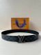 4.0 Width Lv Initiales Studs Reversible Leather Strap Seamlessly Blends The Hous