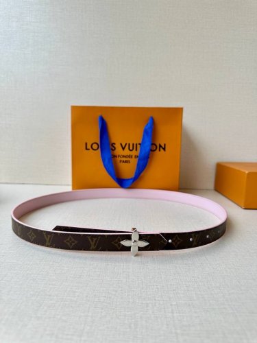 2.0 Wide Lv Mini Flowergram Double-Sided Belt Crafted From Monogram Canvas And S