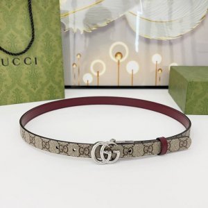 Special Gucci 2.0Cm Classic Imported Canvas Waterproof Material With Cowhide Bot