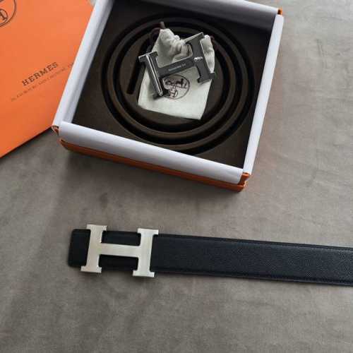 Hermes men's 3.8cm, with original palm-textured leather, top-notch quality! 652