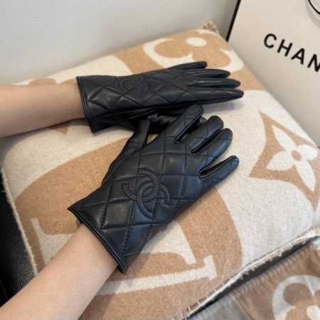 2025 New Arrival - Large prismatic touchscreen women's gloves, Chanel original q - Click Image to Close