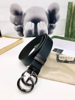 Gucci Double-Sided Leather Belt, Crafted From Woven Leather With A Gg Buckle. Th