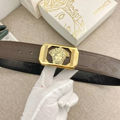 Versace special leather belt series, original hardware boutique stainless steel