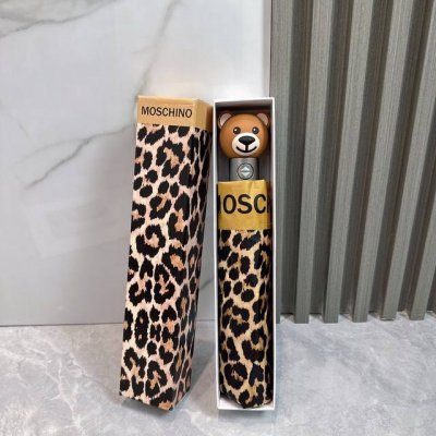Moschino Leopard Bear Summer New Fully Automatic Folding Sun Umbrella Black coat
