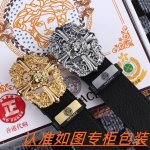 Men's Belt: Versace Original Men's Leather: 100% Top Layer Cowhide, Guaranteed G