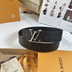 L This season's new men's original belt, 40mm wide, double-sided imported top-gr