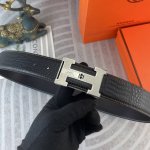 Herm S Special Leather Belt Series, Original Factory-Made Stainless Steel Buckle