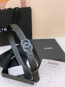 Chanel New Women's Belt Classic Double C-Shaped Buckle Design, Genuine Leather C