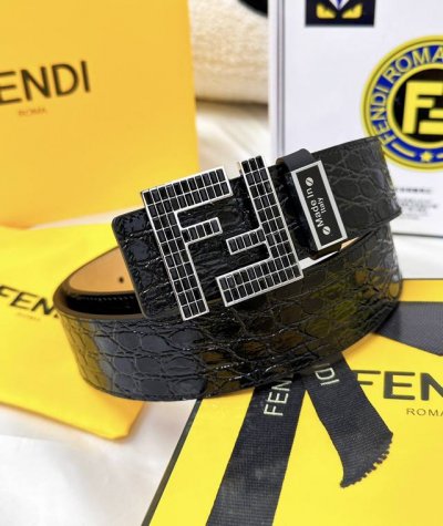 Belt: Fendi. Top-Tier Authentic Replica. Belt: 100% Genuine Top-Grain Cowhide Le