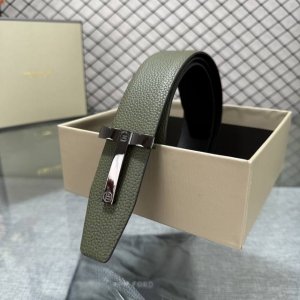 Tom Ford's latest trendy double-sided top-grain cowhide leather model, 3.8mm wid