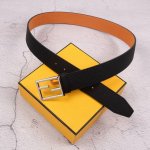 Fendi 38mm wide leather belt, same style as in Fendi boutiques. Original FF buck