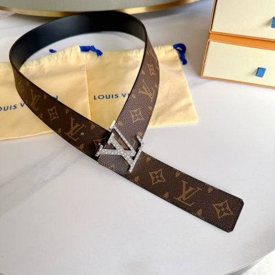 Louis Vuitton Full Set Packaging 40Mm Width Authentic One-Piece Cast Metal Buckl