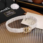 Chanel Cc chain with brass logo buckle, calfskin leather, silver and gold metal,