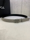 Width 3.0Cm Chanel imported soft calfskin matte color boutique steel buckle.