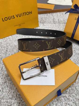 Louis Vuitton LV belt series, original hardware, exquisite hand-painted edges, s - Click Image to Close