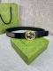 Width: 4.0 Cm Gucci Classic Canvas Webbing Belt With Woven Leather Trim And Doub
