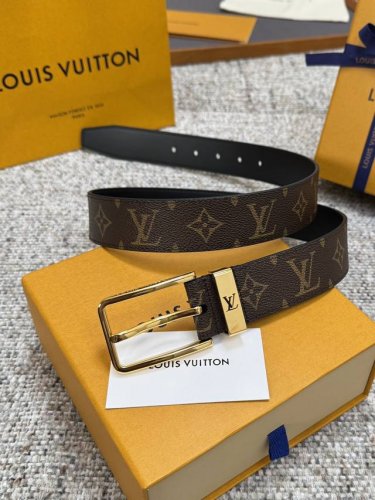 Louis Vuitton LV belt series, original hardware, exquisite hand-painted edges, s