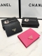Color black rose red blue pink size 11X10 Prada fashion wallet, high-quality cr