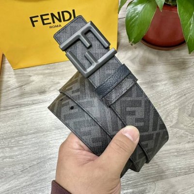 fendi Same Style As Fendi Counters Width 4.0Cm Double Loop Reversible Belt Ff