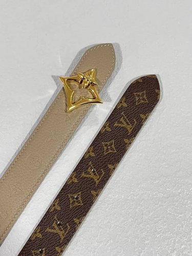 Special Double-Sided Belt Crafted From Monogram Canvas And Monogram Embossed Lea