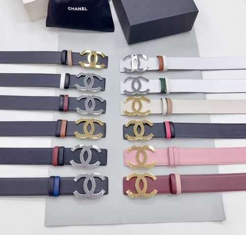 4.0 Cm Chanel Official New Model, Double-Sided Top-Grain Cowhide Leather, Length