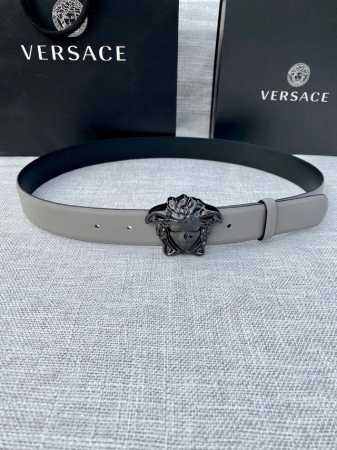 Width: 3.0 Cm Versace This Plain Weave Belt Features The Iconic Versace Medusa H - Click Image to Close