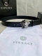 Width 4.0 Cm Versace This Goatskin Belt Features A Buckle Adorned With The Brand