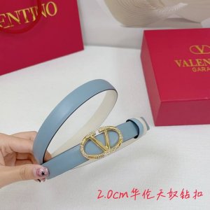 2.0Cm Valentino Plain Weave Belt, Double-Sided Top-Grain Leather, Length: .75.80
