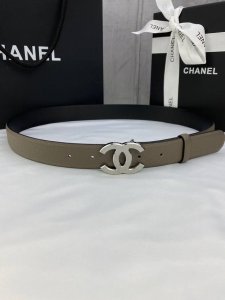 Width 3.0 Cm Chanel Genuine Leather With A Textured Surface, Featuring A Full, T