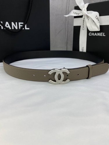 Width 3.0 Cm Chanel Genuine Leather With A Textured Surface, Featuring A Full, T