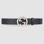Gucccci Size: 3.8cm, the belt is made of black printed waterproof fabric and bla