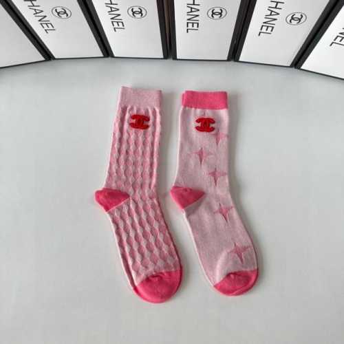 Specially packaged Chanel new dopamine cashmere slouch socks! Two pairs per box,