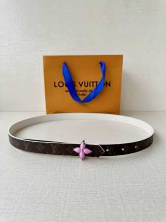 2.0 Wide Lv Mini Flowergram double-sided belt is made of Monogram canvas and sti - Click Image to Close