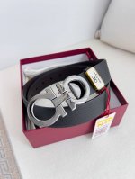 Product Name: Ferragamo Belt, Original Single Model: Buckle, Pure Copper Materia