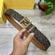 Special Fendi Fendi Counter Same Style Width 4.0Cm Double Ring Reversible Belt F