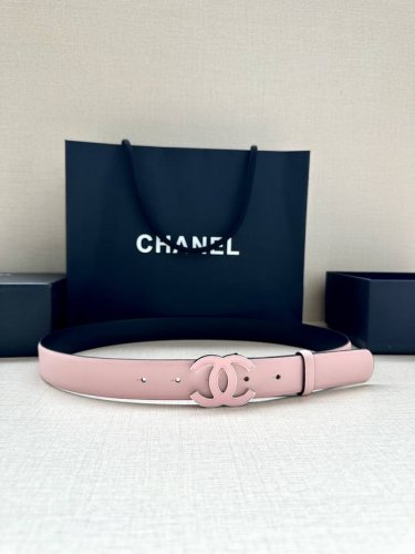 Width 3.0Cm Chanel imported soft calfskin with clear texture Hardware accessorie